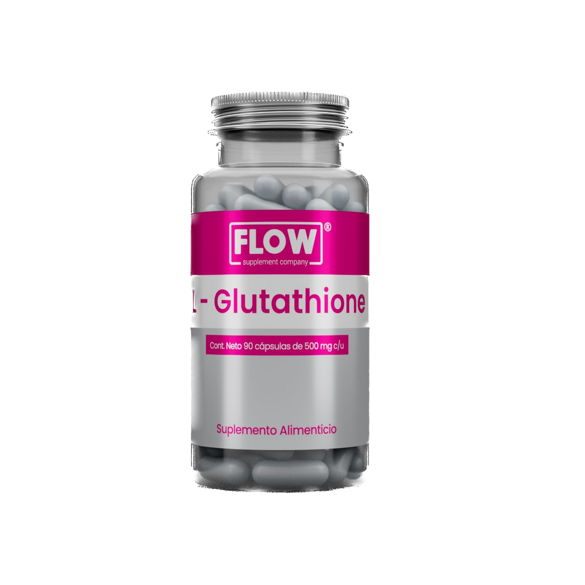 L Glutathione 90 Cápsulas De 500 Mg Flow Supplements Company 